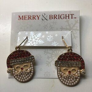 Merry & Bright New Santa Claus Earrings